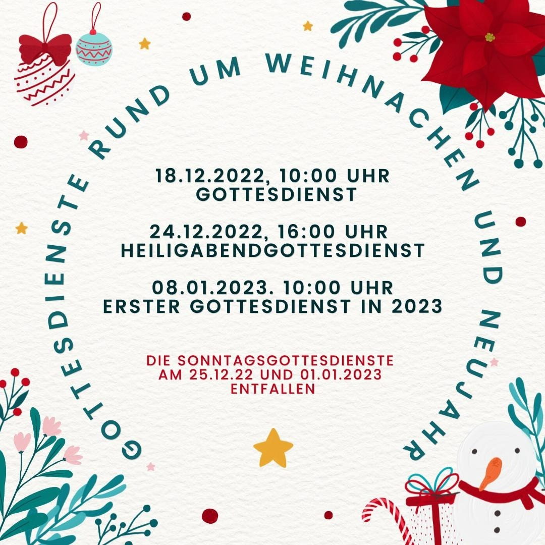 Gottesdienste um Weihnachten und Neujahr-Bild