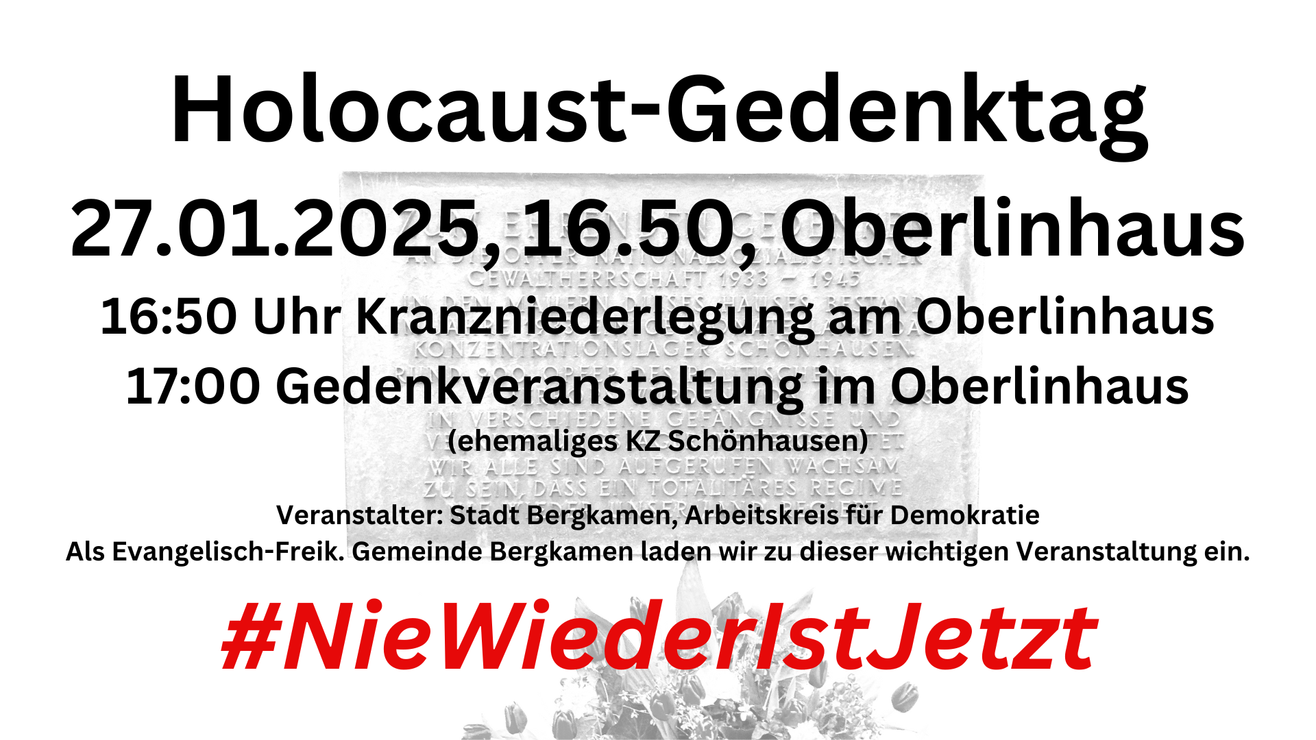 Holocaust Gedenktag am 27.01.2025